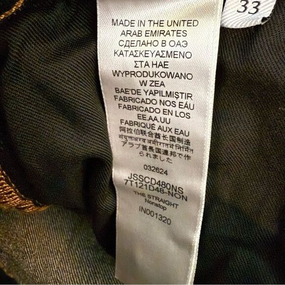 7 For All Mankind Men's Straight Jeans - Dark Blue - Picture 6 of 11